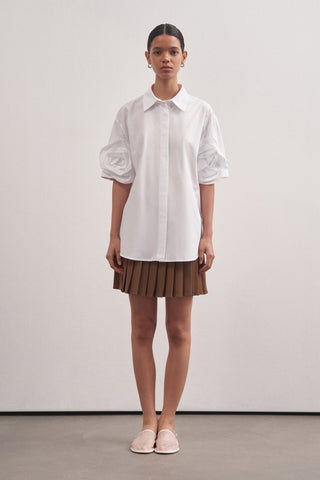 Rose Detailed Short Sleeve Shirt