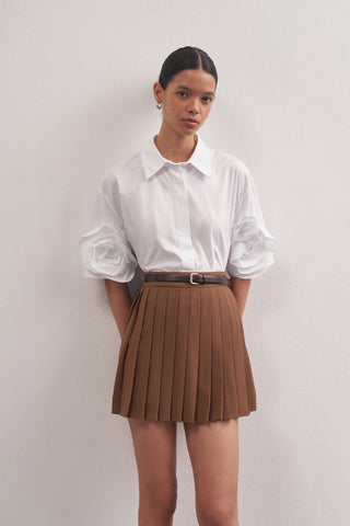 Rose Detailed Short Sleeve Shirt