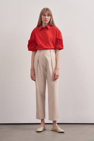 Rose Detailed Short Sleeve Shirt