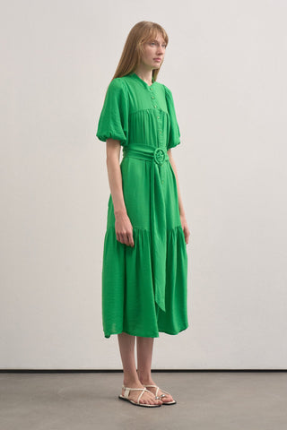 Balloon Sleeve Maxi Dress