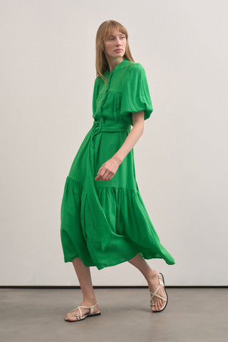 Balloon Sleeve Maxi Dress
