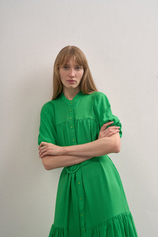Balloon Sleeve Maxi Dress