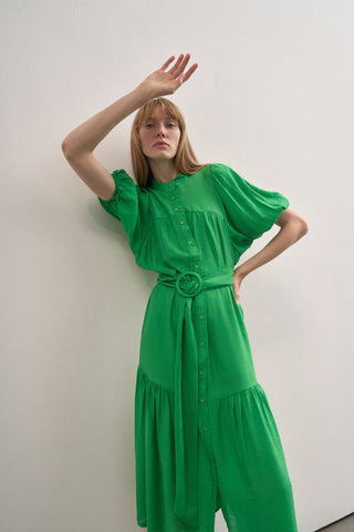 Balloon Sleeve Maxi Dress