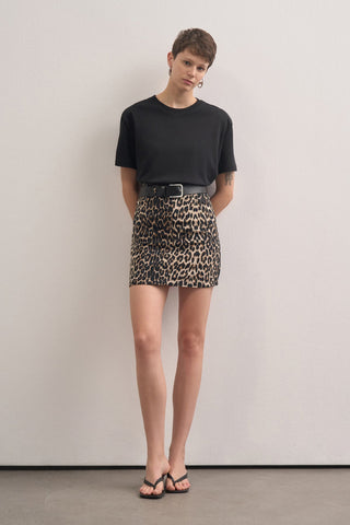 Leopard Print Mini Skirt