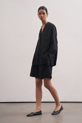 Linen V-neck Shirt