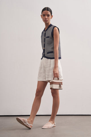 Gold Button Detailed Vest