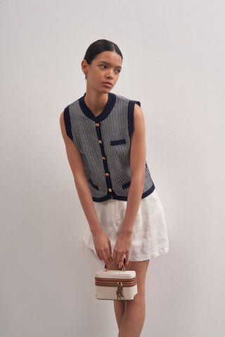 Gold Button Detailed Vest