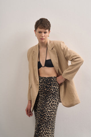 Linen Special Edition Oversized Blazer Latte