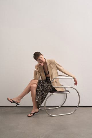 Linen Special Edition Oversized Blazer Latte