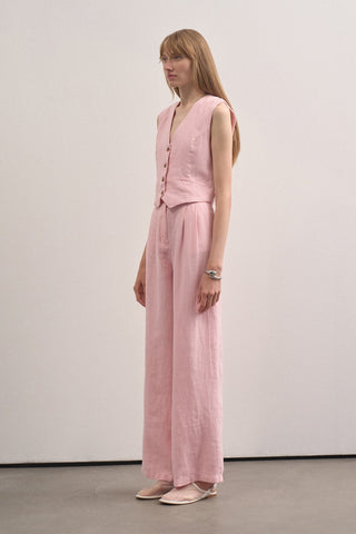 Linen Special Edition Vest Palazzo Trousers Set