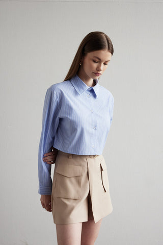 Striped Crop Shirt