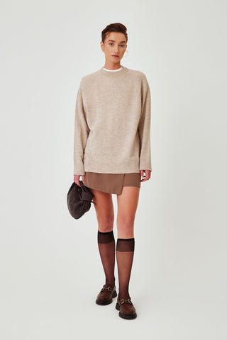 Basic Tricot Crew-Neck Pullover