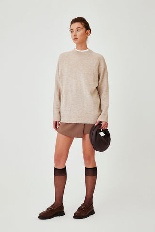 Basic Tricot Crew-Neck Pullover