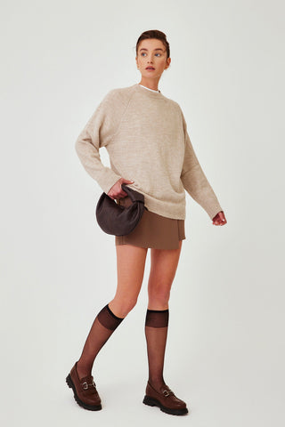 Basic Tricot Crew-Neck Pullover