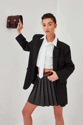 Crop Shirt with Tie