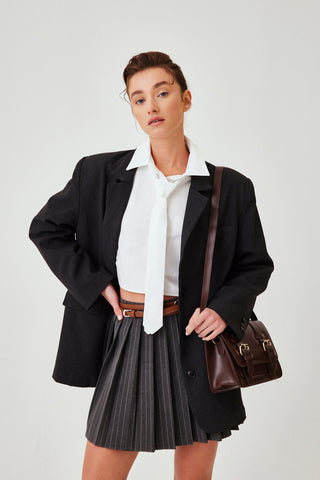 Crop Shirt with Tie