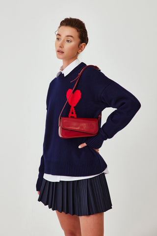 Striped Pleated Mini Skirt