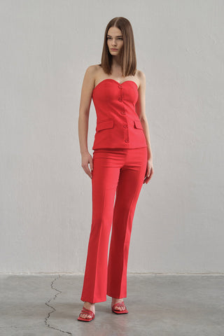 Strapless Bustier Trousers Set