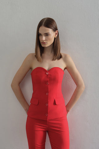 Strapless Bustier Trousers Set
