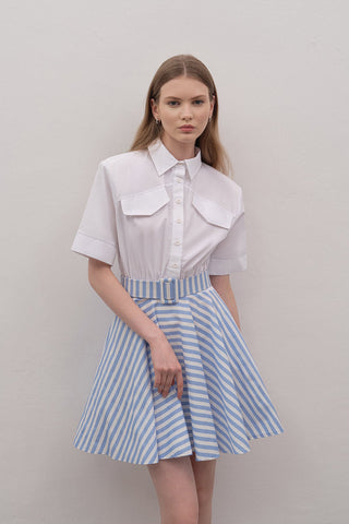 Striped Shirt Dress