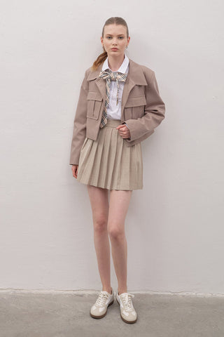 Pleated Mini Skirt