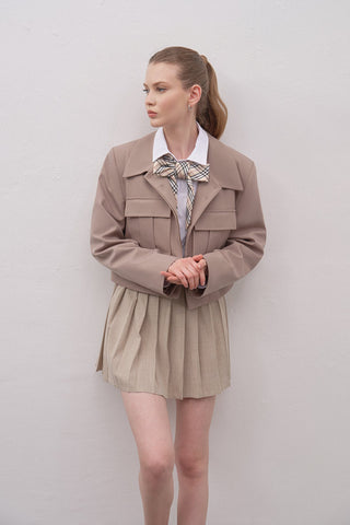 Pleated Mini Skirt