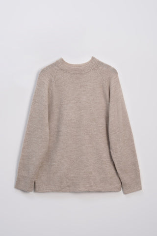 Basic Tricot Crew-Neck Pullover