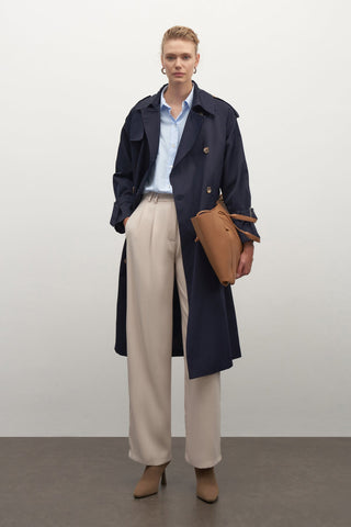 Private Edition Trenchcoat Navy Blue