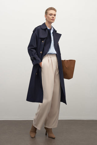 Private Edition Trenchcoat Navy Blue