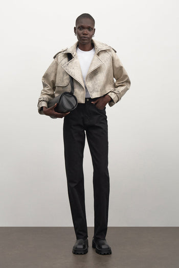 Dark Straight Denim Trousers