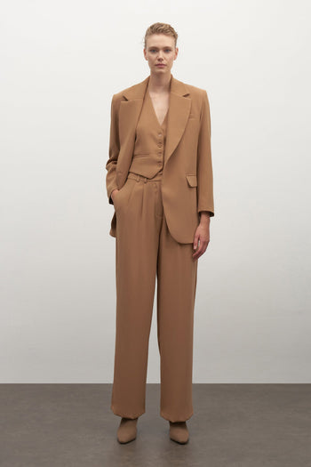 Special Edition Blazer Vest Palazzo Trousers Set Leonis