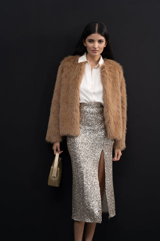 Design Sequin Midi Skirt