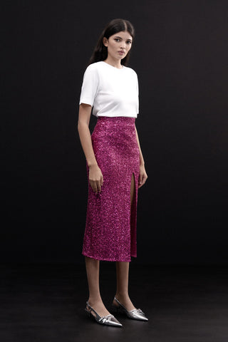 Design Sequin Midi Skirt