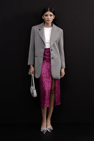 Design Sequin Midi Skirt