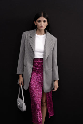 Design Sequin Midi Skirt
