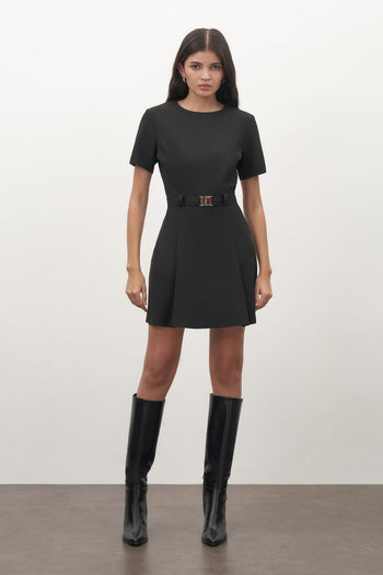 Mini Dress with Belt Detail