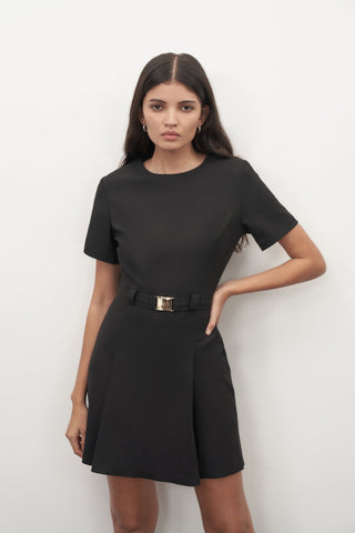 Mini Dress with Belt Detail