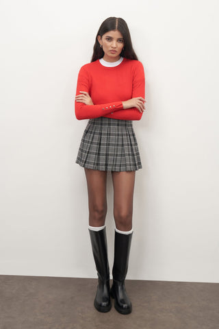 Checked Mini Skirt