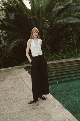 Linen Palazzo Trousers