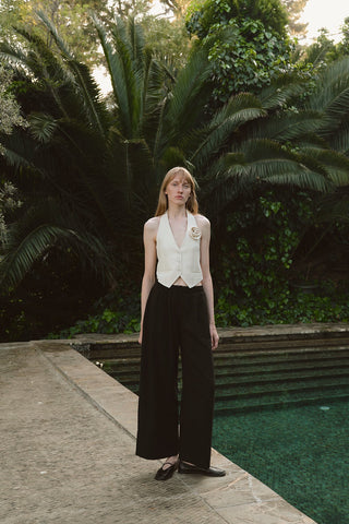 Linen Palazzo Trousers