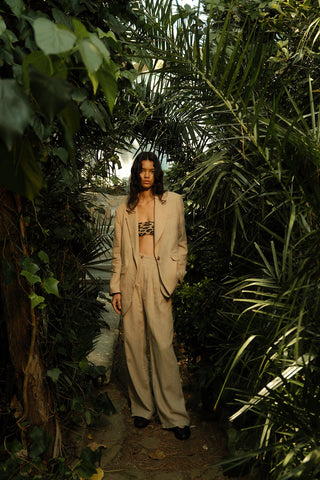 Linen Special Edition Oversized Blazer Latte