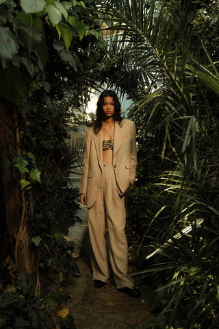 Linen Special Edition Oversized Blazer Latte