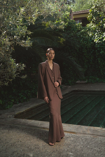 Luciano Oversized Blazer Bitter Coffee