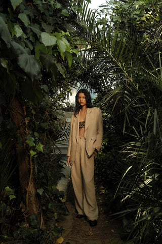 Linen Special Edition Oversized Blazer Latte