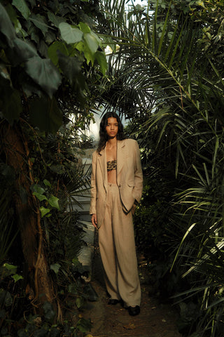 Linen Special Edition Oversized Blazer Latte