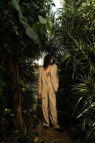 Linen Special Edition Oversized Blazer Latte