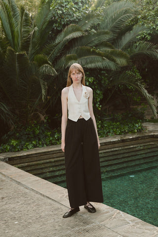 Linen Palazzo Trousers