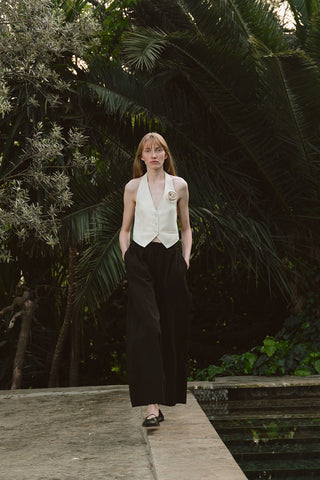 Linen Palazzo Trousers