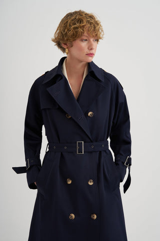 Private Edition Trenchcoat Navy Blue